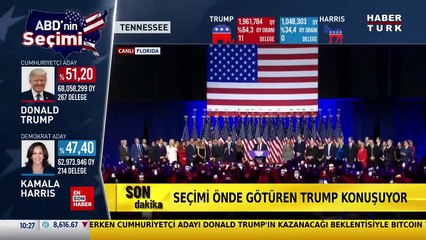 Trump: 47. başkanınız olarak beni seçtiğiniz için teşekkür ederim.