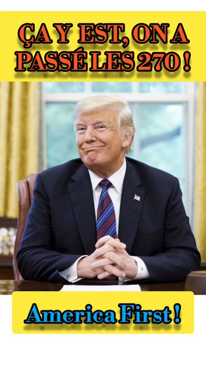 DONALD TRUMP A GAGNÉ LA PRÉSIDENTIELLE !