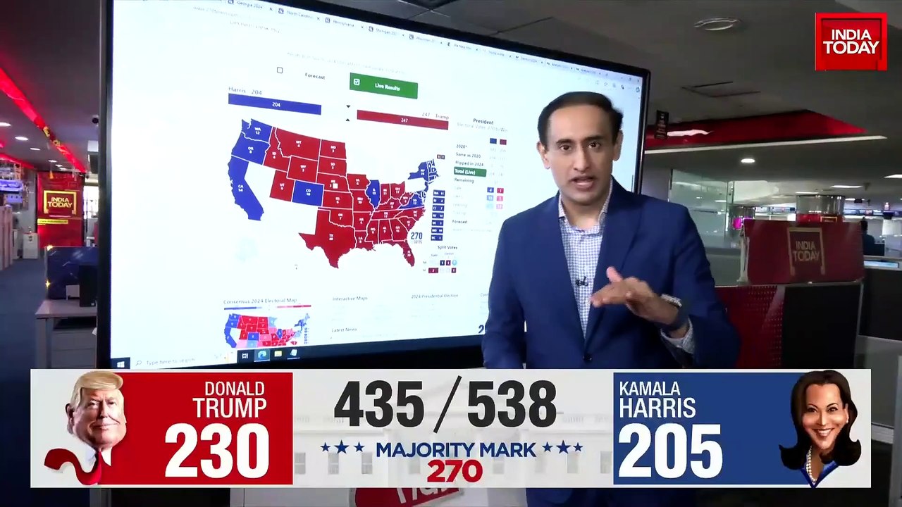 US Election Result 2024_ Donald Trump Leads In Electoral Votes, Swing ...