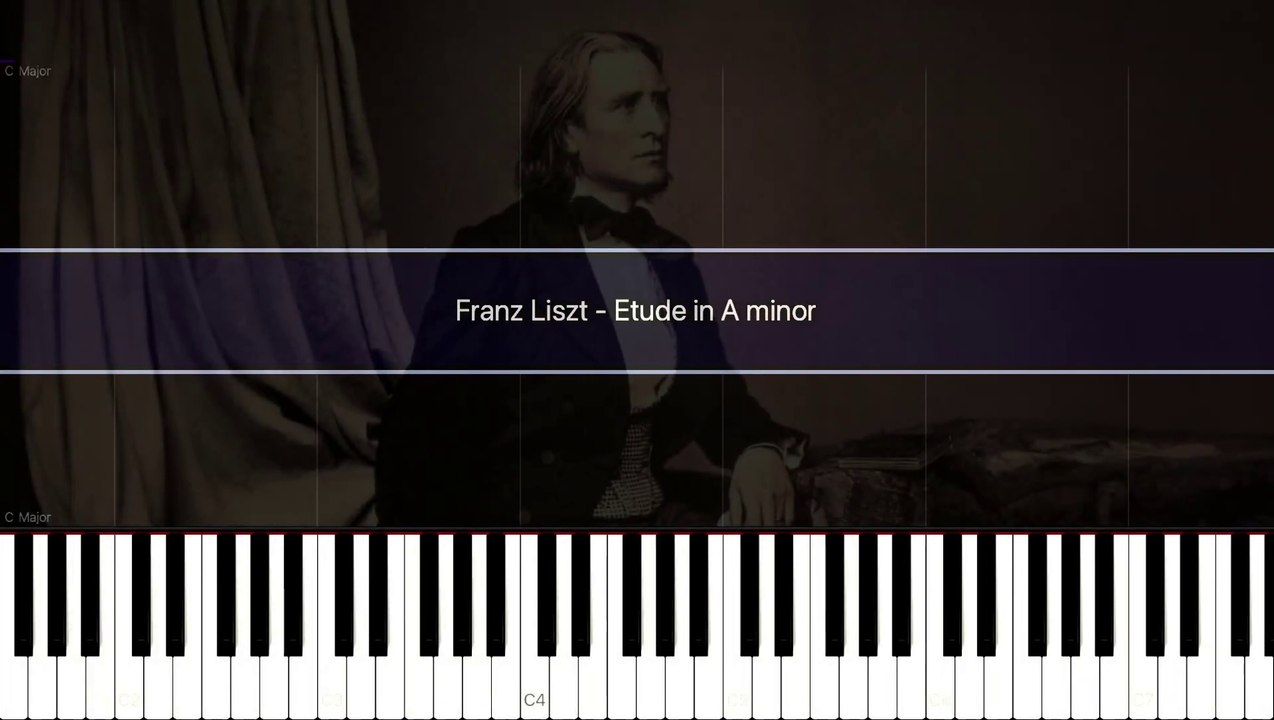 Franz Liszt - 2. Étude in A Minor | Étude en douze exercices (Piano Tutorial Synthesia)