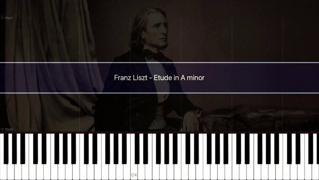 Franz Liszt - 2. Étude in A Minor | Étude en douze exercices (Piano Tutorial Synthesia)