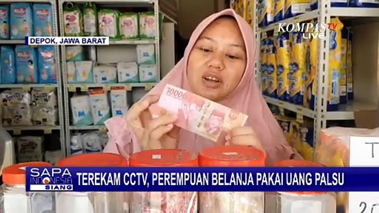 Rekaman Aksi Perempuan di Depok Belanja di Toko Susu dengan Uang Palsu