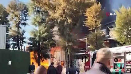 Kimya fabrikasında yangın