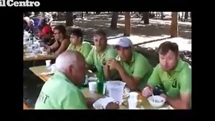 L'Aquila, il pranzo degli operai al Festival della Partecipazione