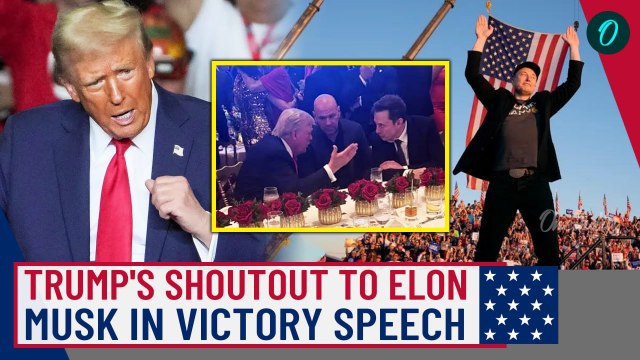 Donald Trump's Victory Speech On Elon Musk, Says 'A Star is Born', Trump Supporters on Fire