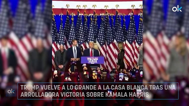 Trump vuelve a lo grande a la Casa Blanca tras una arrolladora victoria sobre Kamala Harris