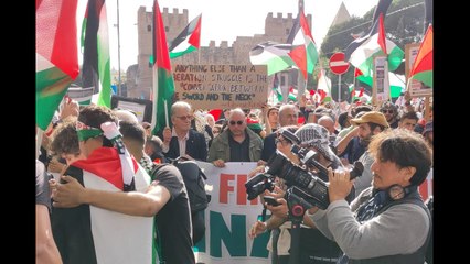 In piazza per la Palestina, fiume di folla a Roma