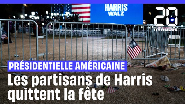 Election américaine 2024 : Déçus, les partisans de Kamala Harris quittent les lieux #shorts
