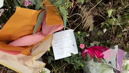 The scene at the location where Fergus Lewis lost his life.