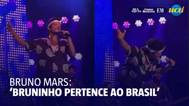 Bruno Mars declara amor em show: 'Bruninho pertence ao Brasil'