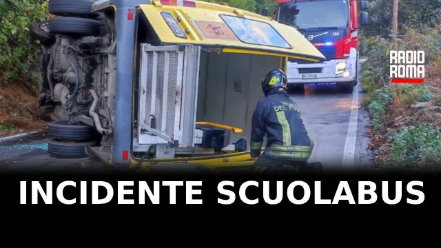 Scuolabus esce di strada a Rocca di Papa, 3 bimbi feriti