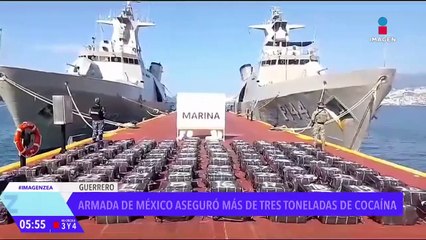 La Armada de México asegura más de 3 toneladas y media de cocaína