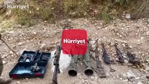 Pençe-Kilit bölgesinde terör örgütü PKK'ya ait silah ve mühimmat ele geçirildi
