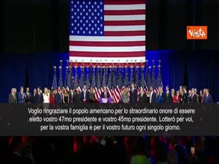 Trump annuncia la vittoria: "Sono il 47esimo Presidente degli Stati Uniti"