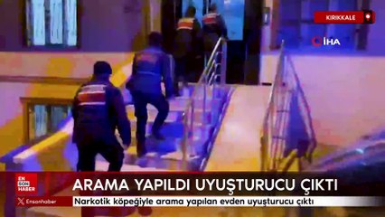Kırıkkale'de narkotik köpeğiyle arama yapılan evden uyuşturucu çıktı