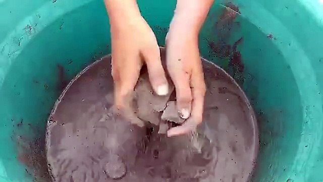 ASMR Sand Cement slabs Shave Carving