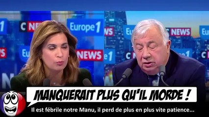 Manu gronde des journalistes en pleine conférence de presse.