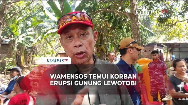 Wakil Menteri Sosial Agus Jabo Priyono Salurkan Bantuan Pengungsi Erupsi Gunung Lewotobi Laki-laki