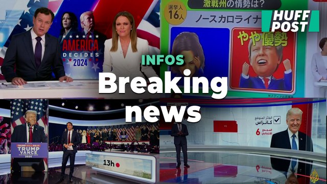 Comment les chaînes de télé du monde entier ont annoncé la victoire de Trump