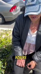 Millionaire blessed homeless lady who cried loud with tears.hd