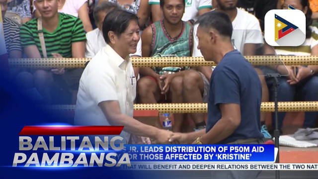 PBBM leads distribution of P50-M aid to Albay for those affected by ‘Kristine’; TESDA provides P80-M worth of trainings for agri-related programs, support funds for those affected