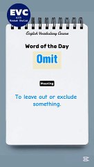 Master the Meaning of 'Omit' in English | Enhance Your Vocabulary Skills