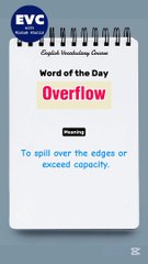 Understanding 'Overflow' in English: Definitions & Usage | Vocabulary Course