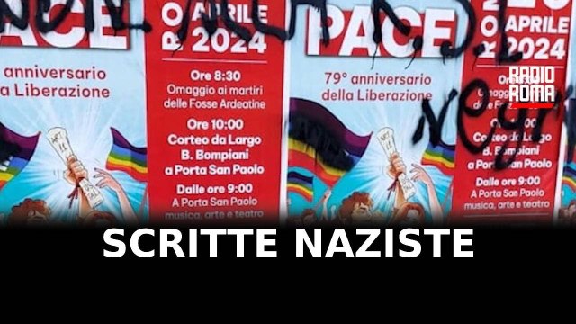 Scritte naziste e svastiche per il 25 aprile