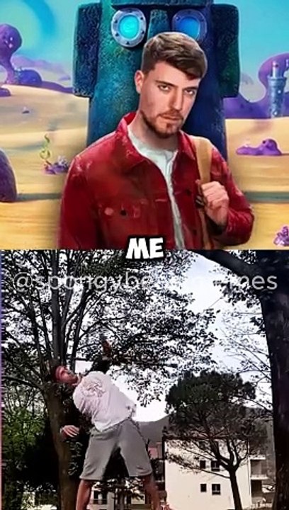 MrBeast Brings Back Squidward with a Crazy Challenge! 🍔💥 #shorts #trending