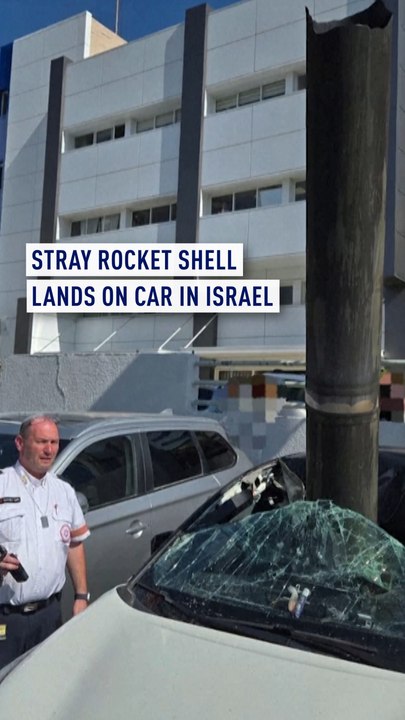Stray rocket shell lands on car in Israel