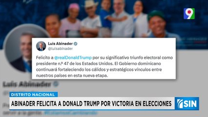 Abinader felicita a Trump por segundo triunfo presidencial en EEUU | Primera Emisión SIN