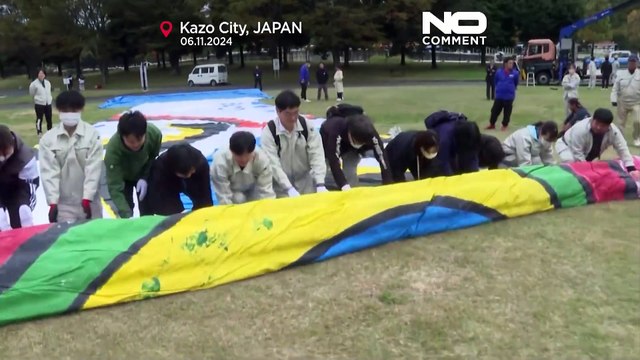 No Comment : au Japon, le koinobori géant de Kazo fait sa sortie annuelle