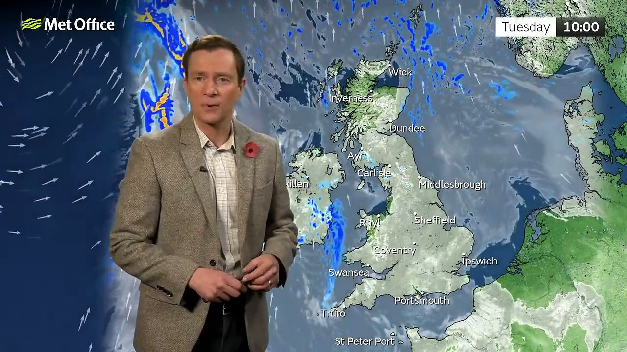 Met Office Tuesday morning weather forecast 05/11/2024 video Dailymotion