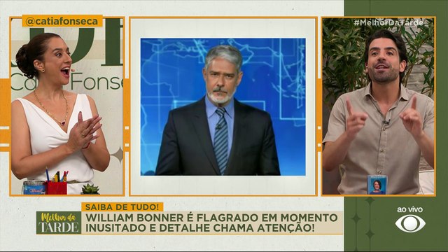 William Bonner é flagrado em momento inusitado e detalhe chama atenção