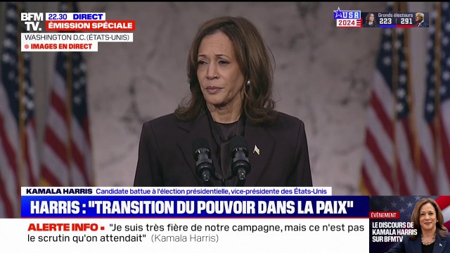 Élections américaines: Nous allons continuer à mener ce combat , affirme Kamala Harris