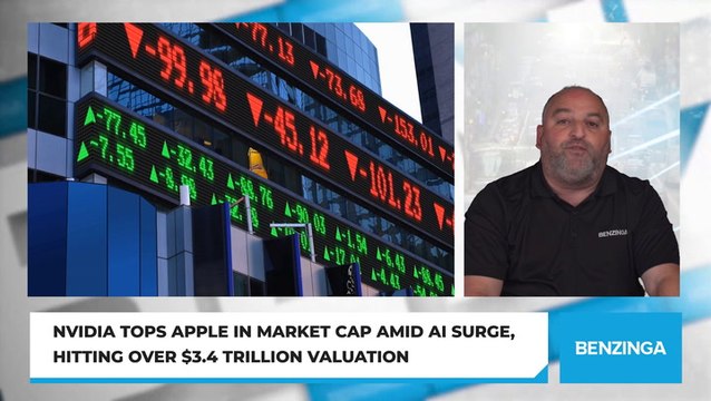 Nvidia Tops Apple In Market Cap Amid AI Surge, Hitting Over $3.4 Trillion Valuation