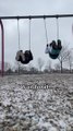 Couple Swings Together Until Woman Slips and Falls