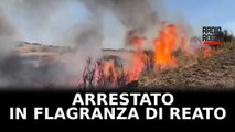 Piromane arrestato in flagranza di reato