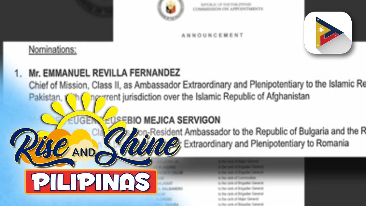 PBBM, isinumite ang ad interim appointments ng ilang opisyal ng DFA at AFP para sa kumpirmasyon ng CA