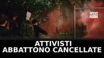 Sgombero in viale Pretoriano, attivisti abbattono cancellate