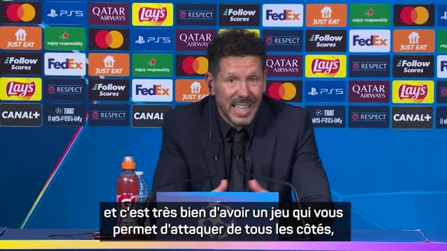 Atlético - Simeone : "Nous avons eu cette efficacité qui nous a fait défaut contre Lille"