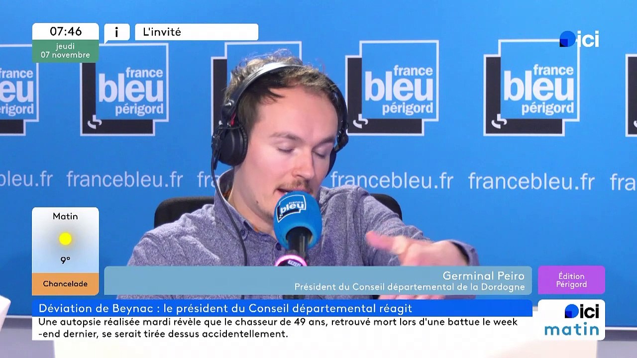 Germinale Peiro, le président du Département de la Dordogne après la validation par le préfet  du deuxième projet de déviation de Beynac