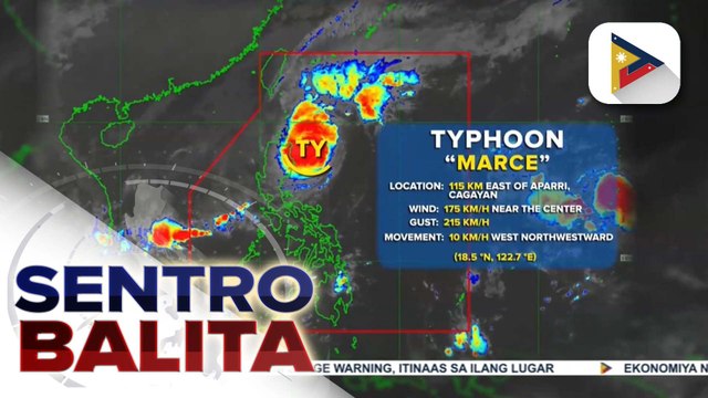 Bagyong #MarcePH, lumakas pa habang papalapit sa northeastern Cagayan; panibagong sirkulasyon sa labas ng PAR, binabantayan