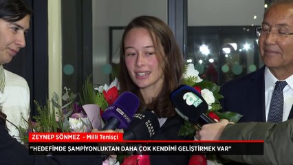 Şampiyon milli tenisçi Zeynep Sönmez yurda döndü