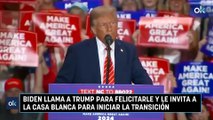 Biden llama a Trump para felicitarle y le invita a la Casa Blanca para iniciar la transición