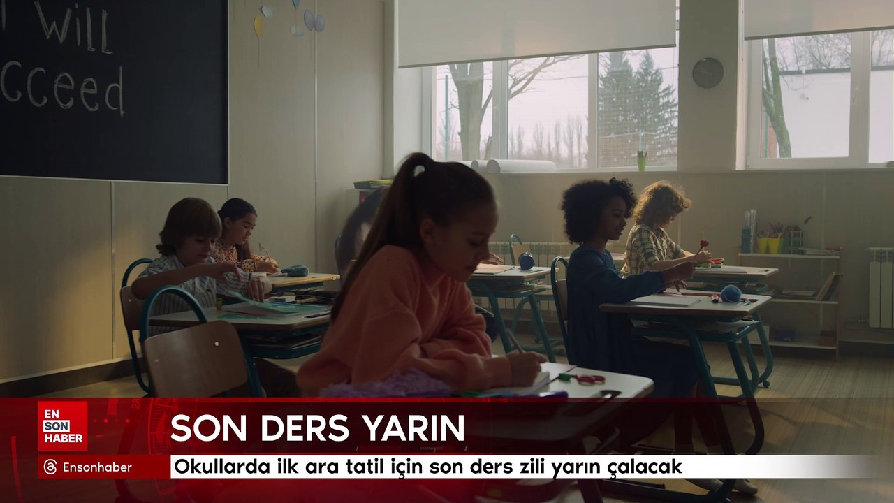 Okullarda ilk ara tatil için son ders zili yarı...