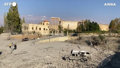 Libano, danni e macerie intorno alle rovine romane di Baalbek