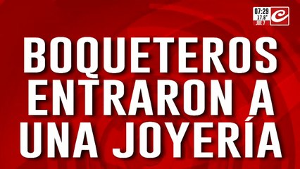 Boqueteros entraron a una joyería y se llevaron todo lo que pudieron