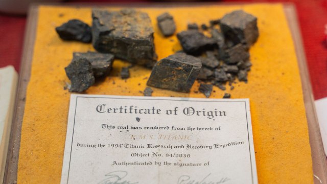 Coal from the Titanic up for sale alongside hundreds of shipwreck artefacts