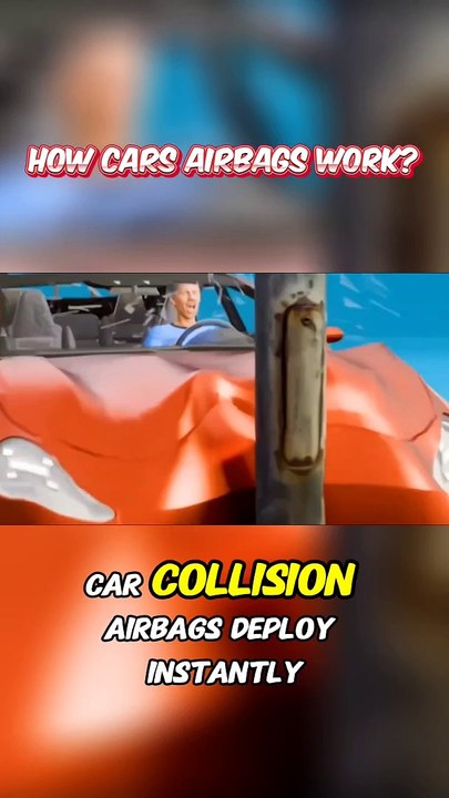 How Car Airbags Works? Working of Airbags Explained with 3D Animation
